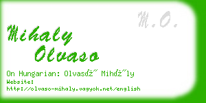 mihaly olvaso business card